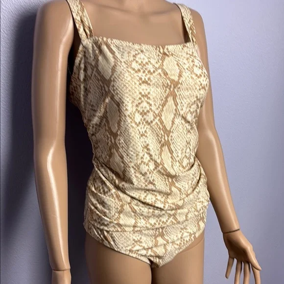 NWT Snakeskin Print One-Piece Swimsuit - Picture 8 of 14